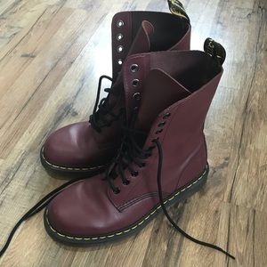Doc Martin maroon boots!